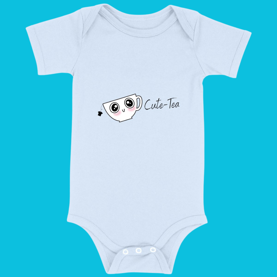 Blue Cute-Tea Baby Bodysuit